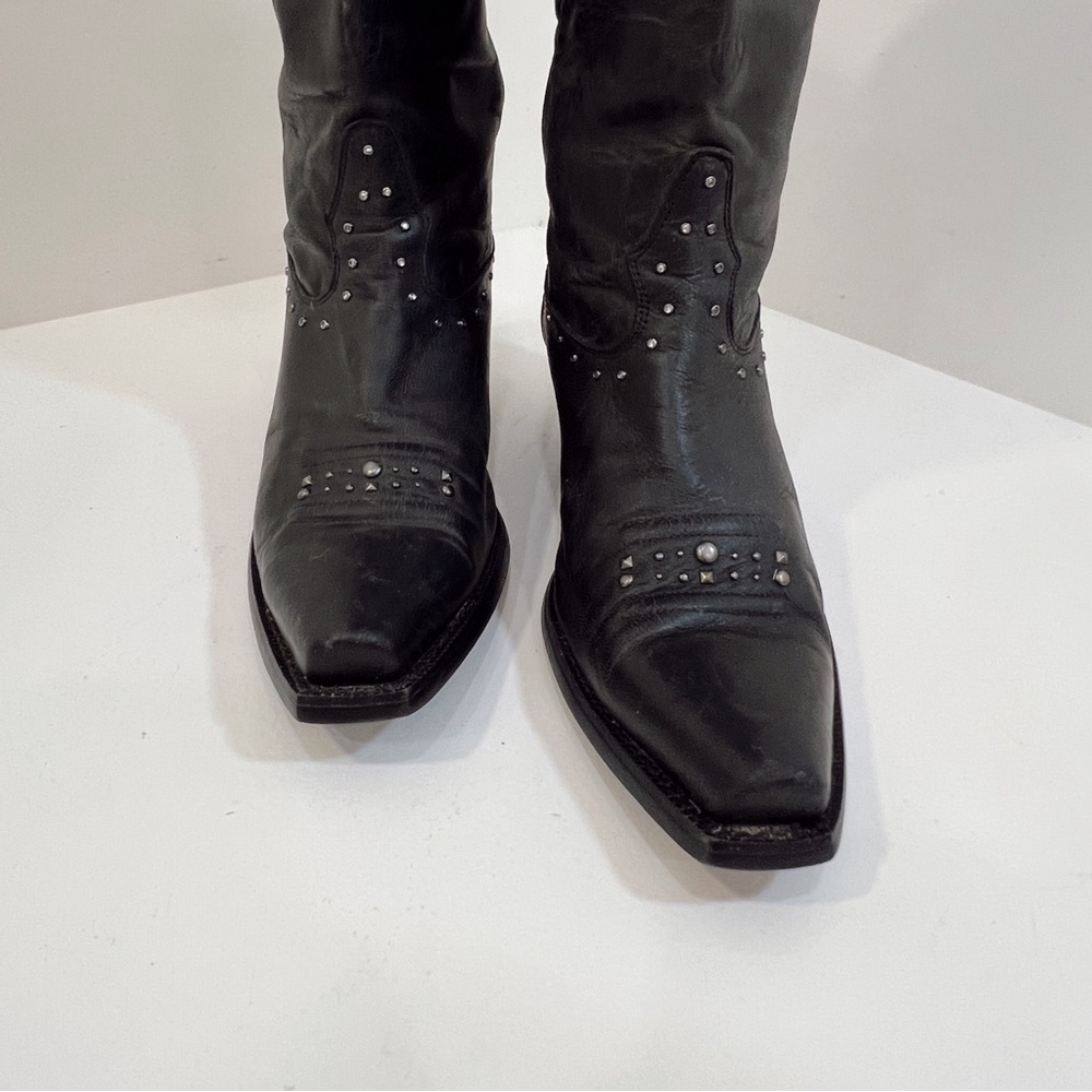 Ariat Sassy Black Leather Rhinestone Western Boot - Picture 3 of 15